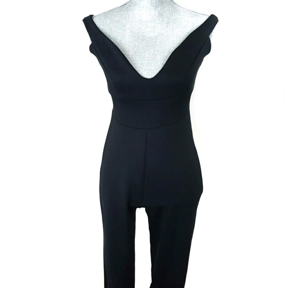 Black off shoulder Boohoo jumpsuit